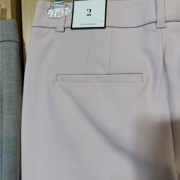 White House Black Market Gray and Pink Straight Leg Pants - Picture 5 of 5